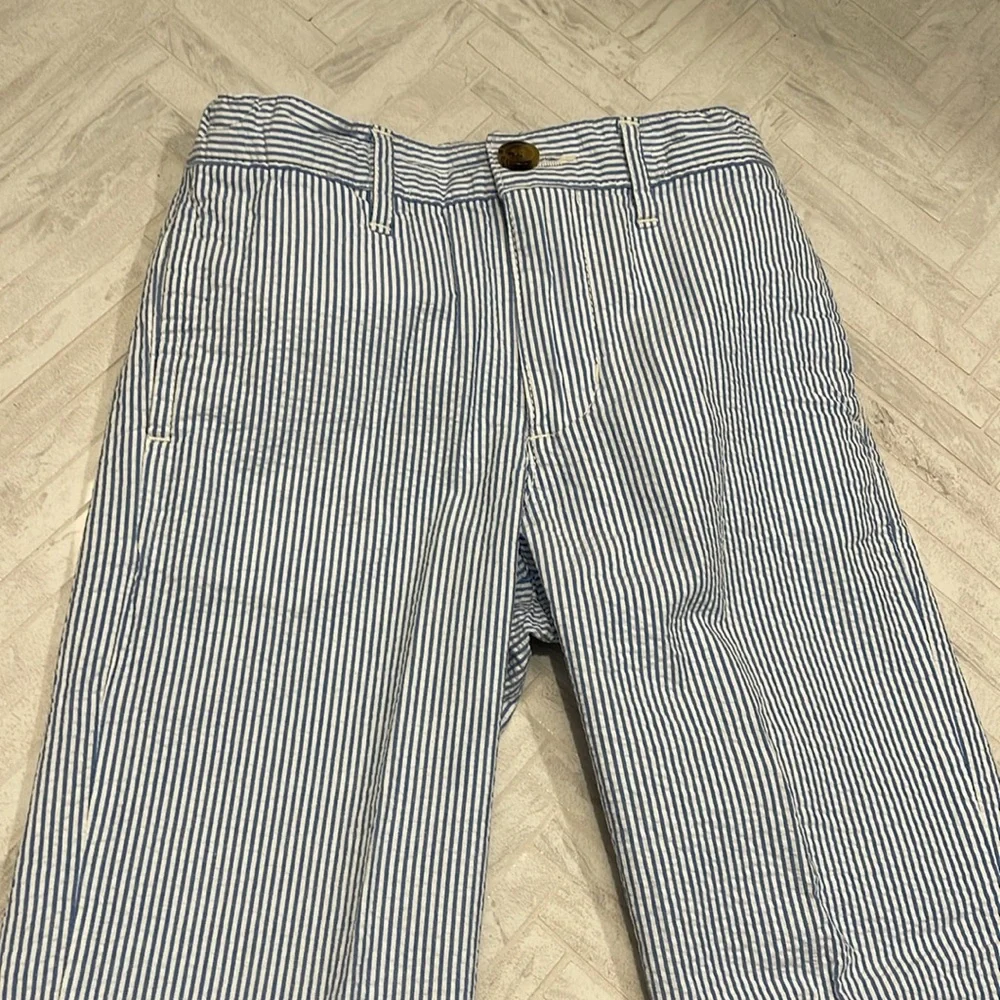 Boys Blue and White Seersucker pants, size 6 - Picture 3 of 5